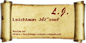 Leichtman József névjegykártya
